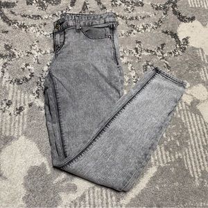 Express Grey Slim Fit Skinny Ultra Low Rise Jeans Leggings